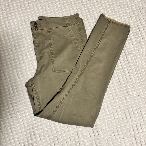 Light Army Green Skinny Stretch Utility Pants - Size 28 - Picture 1 of 9